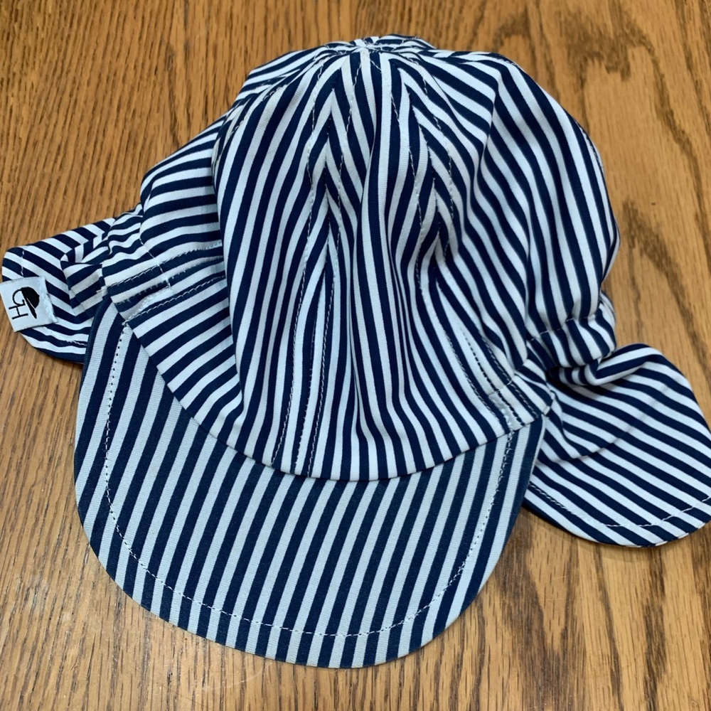 George Hats navy stripe sun hat